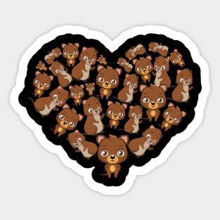Quokka Heart Sticker